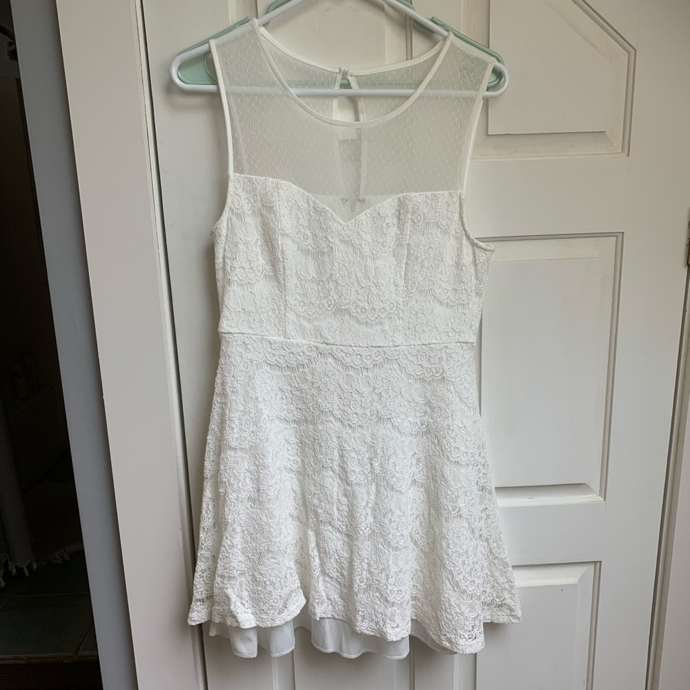 Francescas white bridal dress.